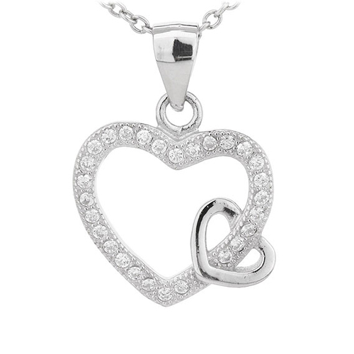 pendentif femme argent zirconium 8300697