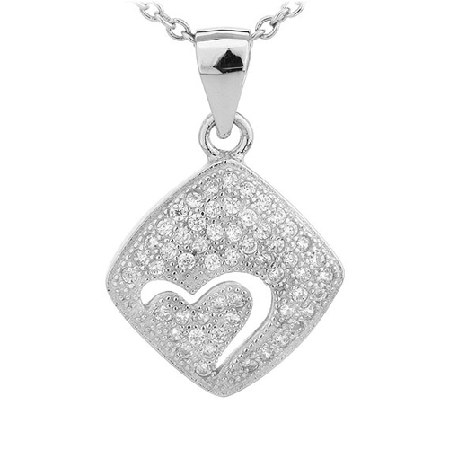 pendentif femme argent zirconium 8300699