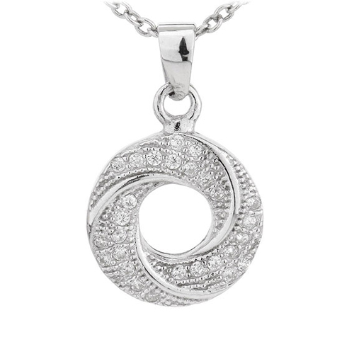 pendentif femme argent zirconium 8300701