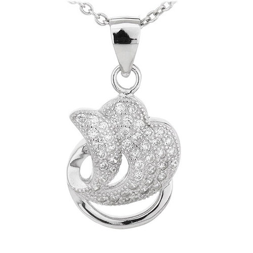 pendentif femme argent zirconium 8300704