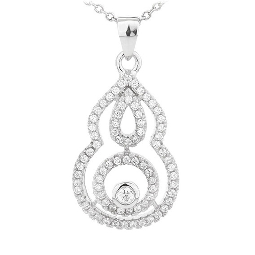 pendentif femme argent zirconium 8300709