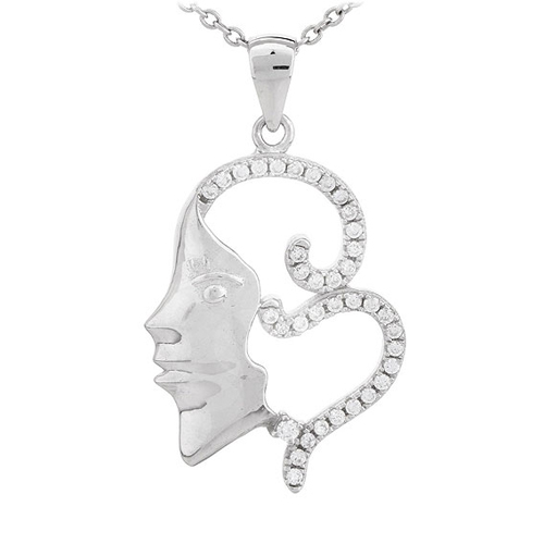 pendentif femme argent zirconium 8300710