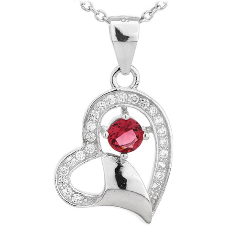 pendentif femme argent zirconium 8300720