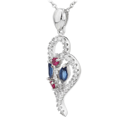 pendentif femme argent zirconium 8300723 pic2