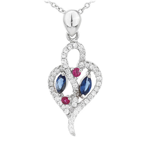 pendentif femme argent zirconium 8300723