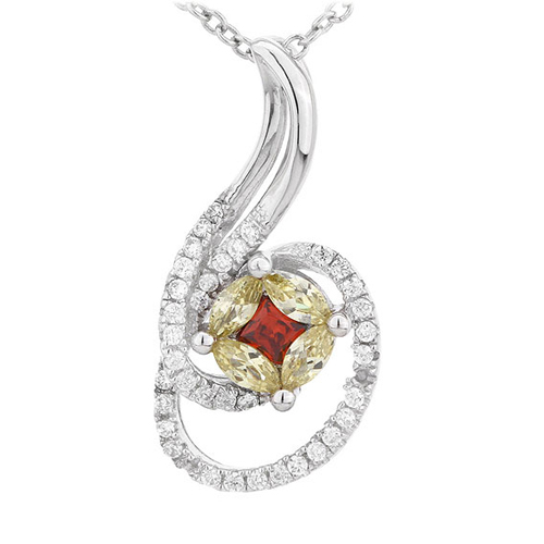 pendentif femme argent zirconium 8300727