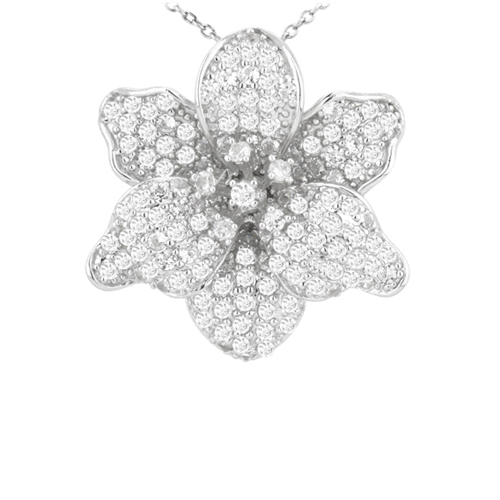 pendentif femme argent zirconium 8300745