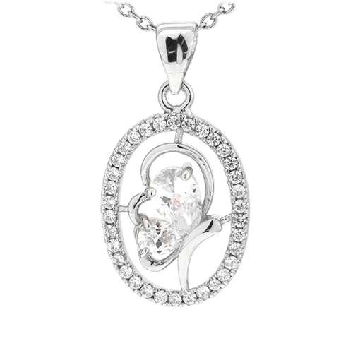 pendentif femme argent zirconium 8300750