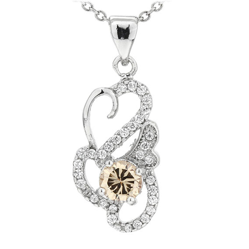 pendentif femme argent zirconium 8300751