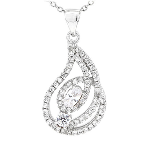 pendentif femme argent zirconium 8300752