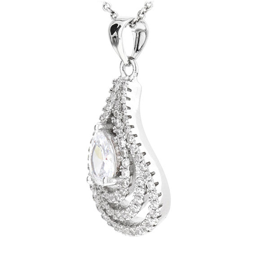 pendentif femme argent zirconium 8300753 pic2