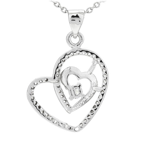 pendentif femme argent zirconium 8300754 pic3