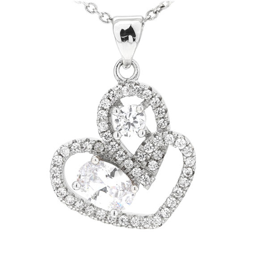 pendentif femme argent zirconium 8300757