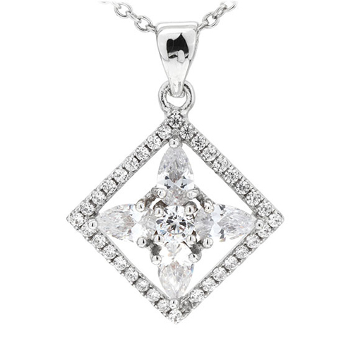 pendentif femme argent zirconium 8300758