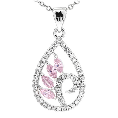 pendentif femme argent zirconium 8300761