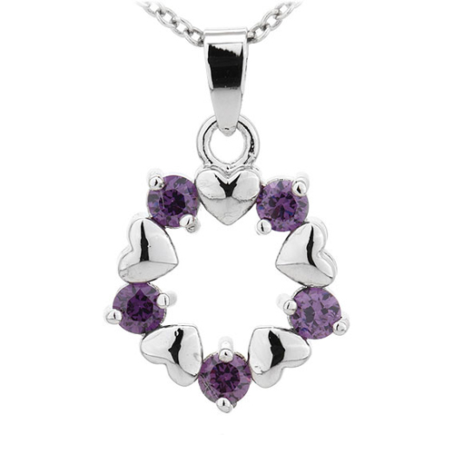 pendentif femme argent zirconium 8300775