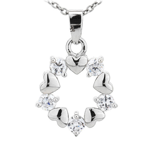 pendentif femme argent zirconium 8300776