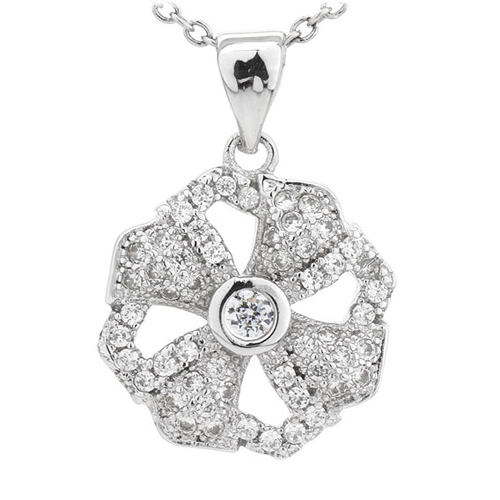 pendentif femme argent zirconium 8300778