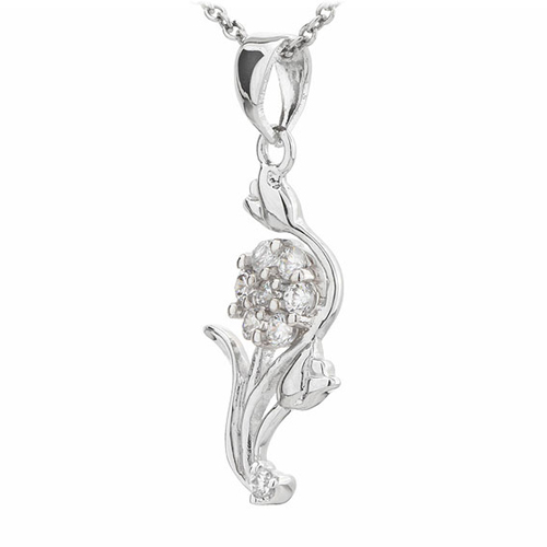 pendentif femme argent zirconium 8300779 pic2