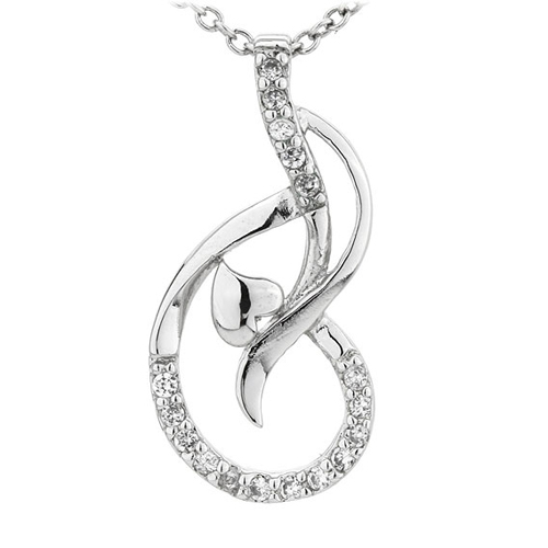 pendentif femme argent zirconium 8300780