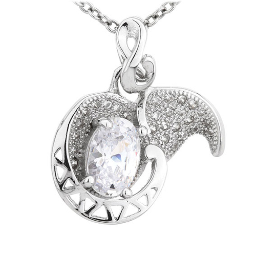 pendentif femme argent zirconium 8300782