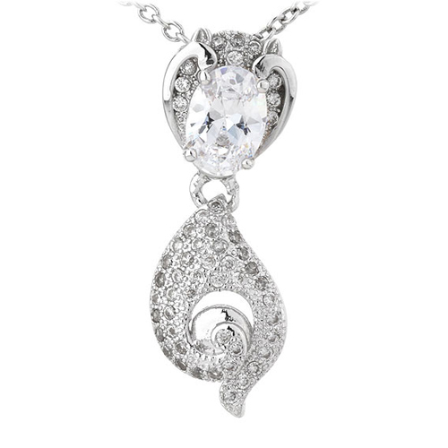 pendentif femme argent zirconium 8300783