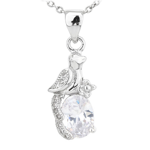 pendentif femme argent zirconium 8300787