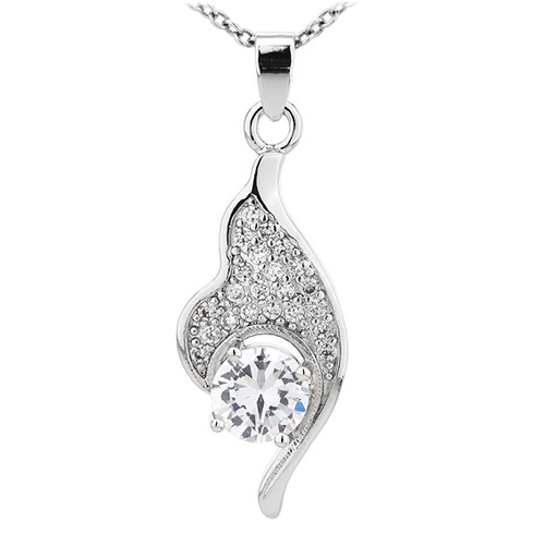 pendentif femme argent zirconium 8300789