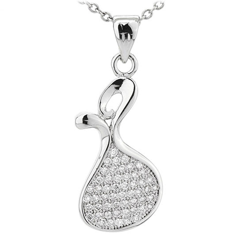 pendentif femme argent zirconium 8300790