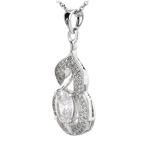 pendentif femme argent zirconium 8300791 pic2