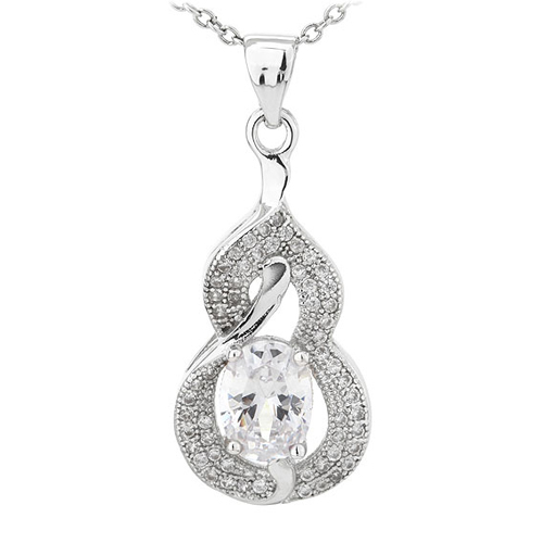 pendentif femme argent zirconium 8300791