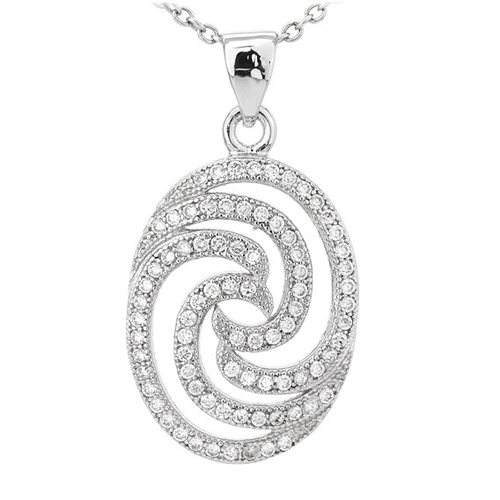 pendentif femme argent zirconium 8300796