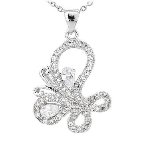 pendentif femme argent zirconium 8300797