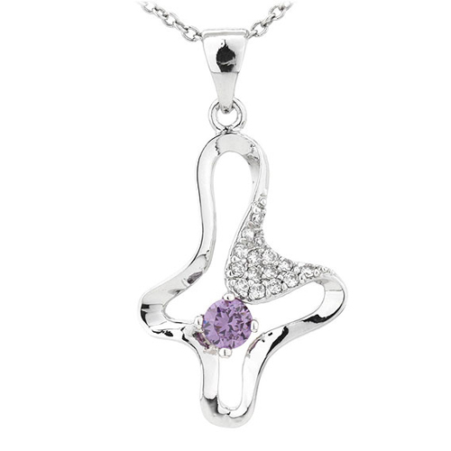 pendentif femme argent zirconium 8300798