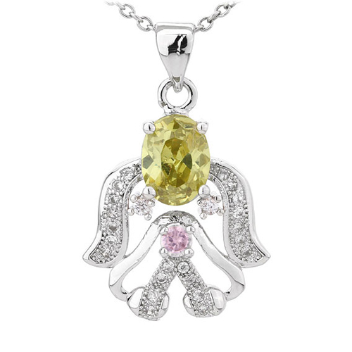 pendentif femme argent zirconium 8300799