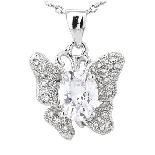 pendentif femme argent zirconium 8300808