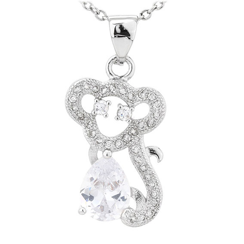 pendentif femme argent zirconium 8300810