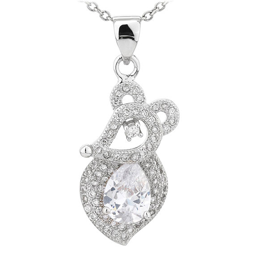 pendentif femme argent zirconium 8300812