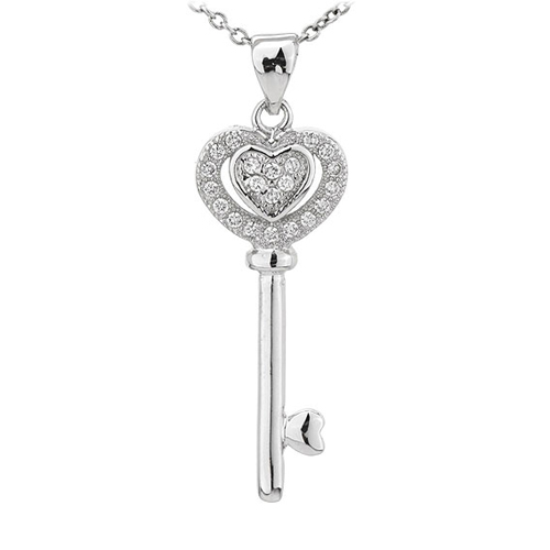 pendentif femme argent zirconium 8300818