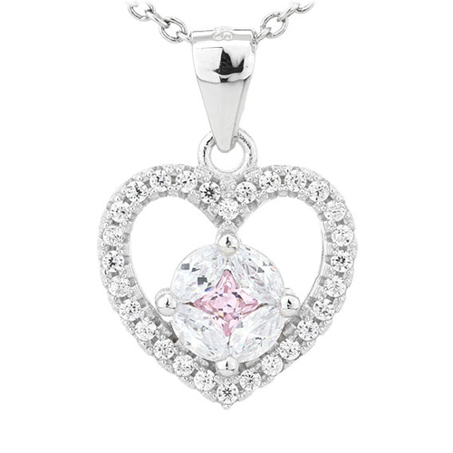 pendentif femme argent zirconium 8300824