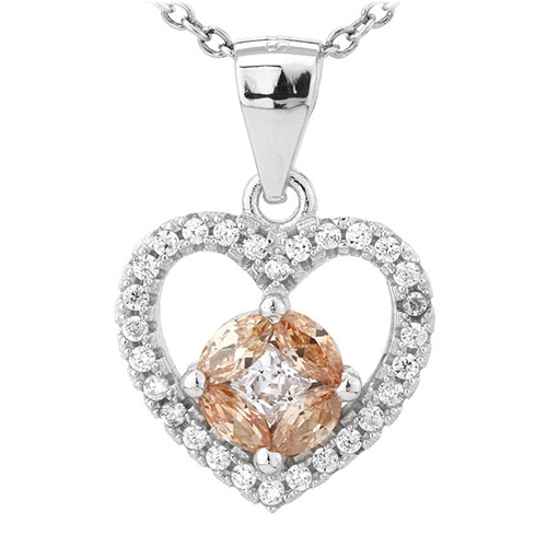 pendentif femme argent zirconium 8300826