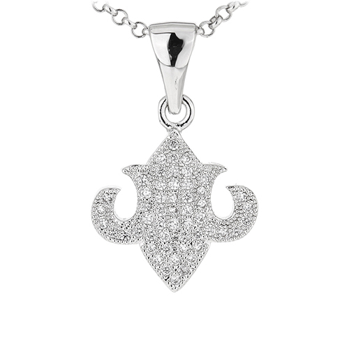 pendentif femme argent zirconium 8300910