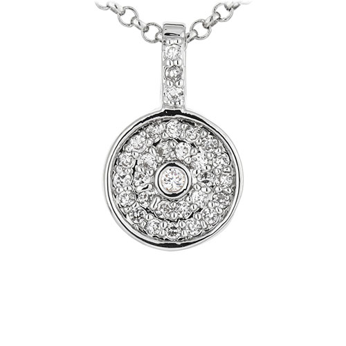 pendentif femme argent zirconium 8300911