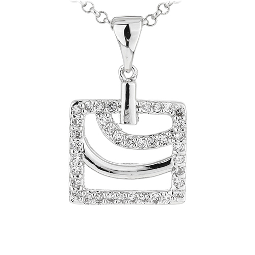 pendentif femme argent zirconium 8300913