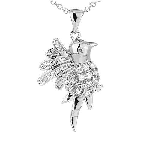 pendentif femme argent zirconium 8300915