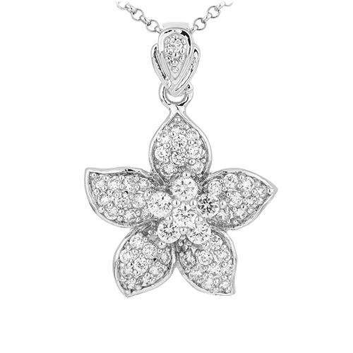 pendentif femme argent zirconium 8300916