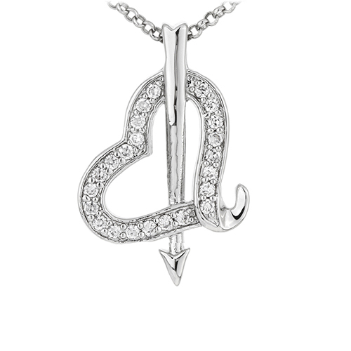 pendentif femme argent zirconium 8300917