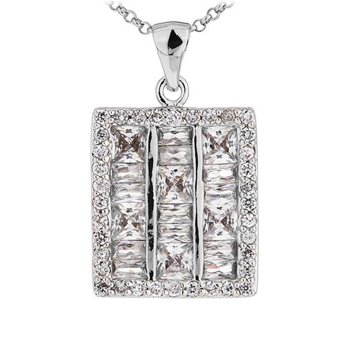 pendentif femme argent zirconium 8300919