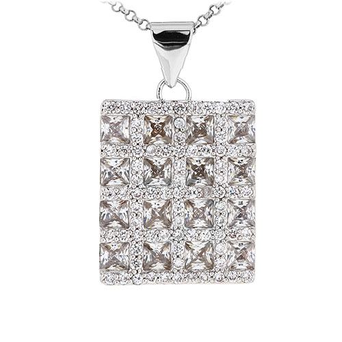 pendentif femme argent zirconium 8300924