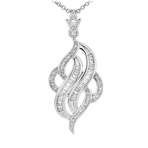 pendentif femme argent zirconium 8300925